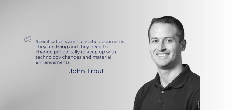 A black and white portrait of a smiling man next to a text quote.