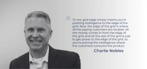 A smiling man in a suit is positioned next to a block of text.