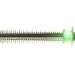 A long, cylindrical object with many thin, vertical fins along its length.